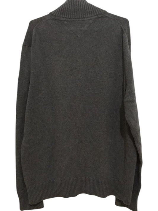 Suéter Tommy Hilfiger Original Meio Zíper - Cinza Chumbo