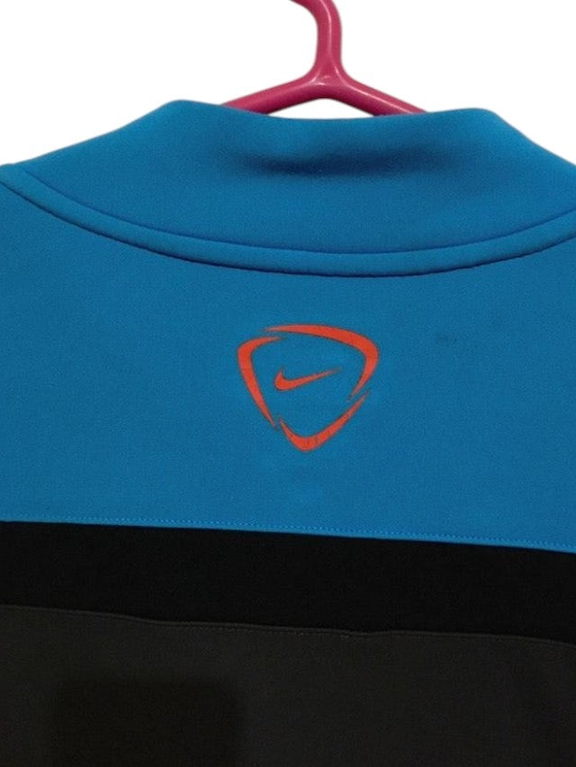 Blusa Nike Dri-Fit Meio Zíper Masculina - Preta e Azul