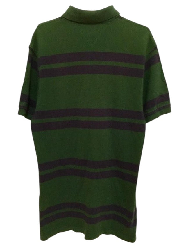 Camisa Polo Tommy Hilfiger Original Listrada Verde Militar