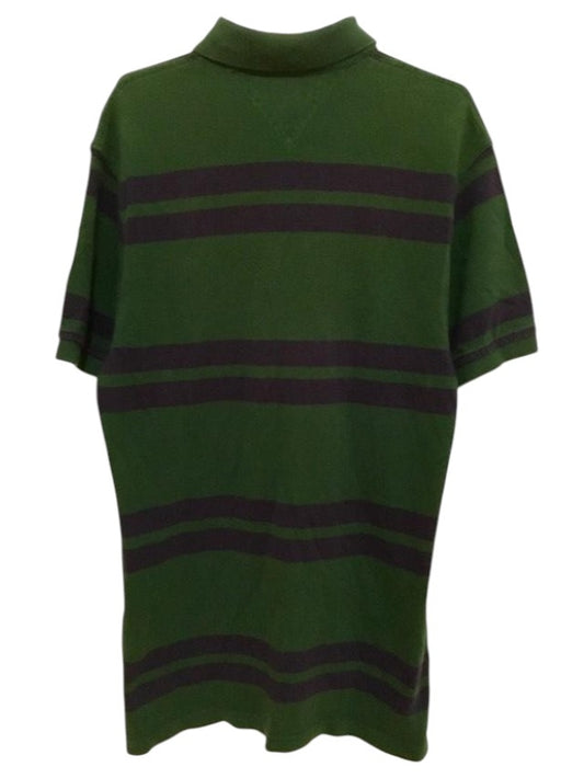 Camisa Polo Tommy Hilfiger Original Listrada Verde Militar