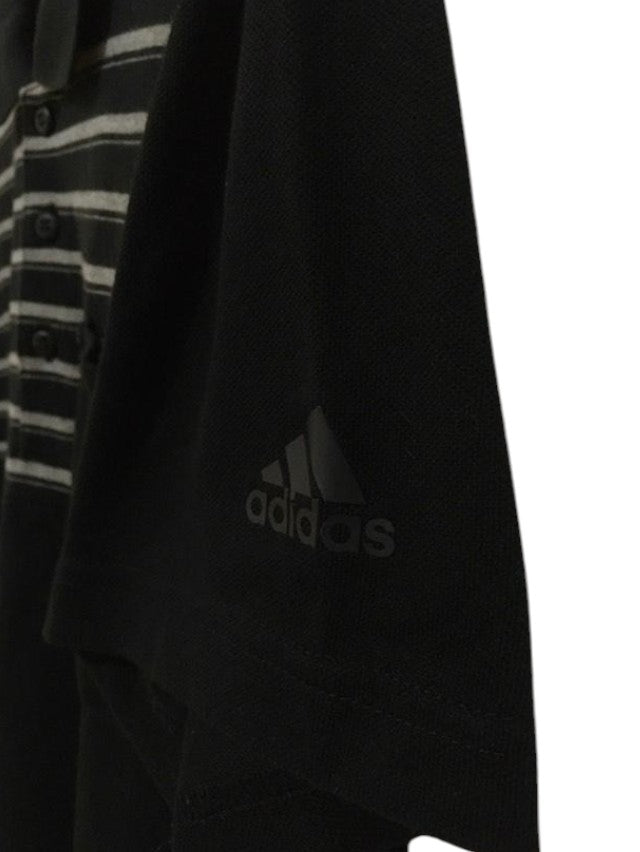 Camisa Polo Adidas Climalite Sport Essentials - Preta com Listras