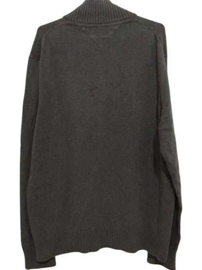 Suéter Tommy Hilfiger Original Meio Zíper - Cinza Chumbo
